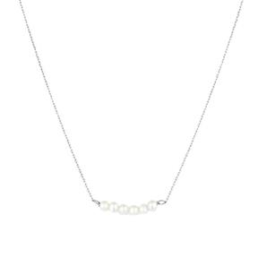 Gargangantilla Itemporality Plata Baño Rodio y Perlas Cultivadas SNL-101-136-UU