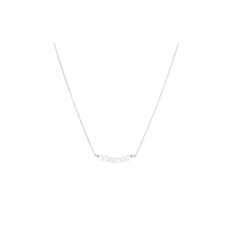 Gargangantilla Itemporality Plata Baño Rodio y Perlas Cultivadas SNL-101-136-UU