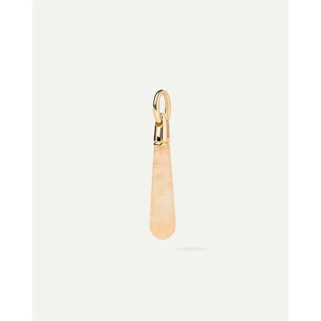 Colgante PdPaola Large Drop Plata Baño Oro y Aventurina Amarilla CO01-787-U