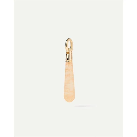 Colgante PdPaola Large Drop Plata Baño Oro y Aventurina Amarilla CO01-787-U