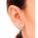 Pendientes Vidal&Vidal Baño Rodio y Circonitas Blancas R2870A