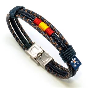 Pulsera Hispania Fortune Triple Azul Marino y Bandera España 216-2AAA-2AC
