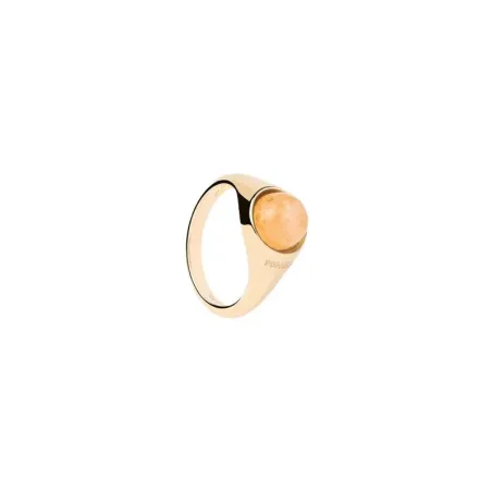 Anillo PdPaola Moon Plata Baño Oro y Aventurina Amarilla AN01-B20