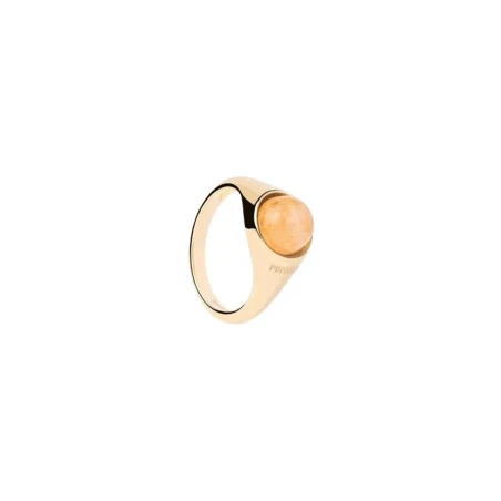 Anillo PdPaola Moon Plata Baño Oro y Aventurina Amarilla AN01-B20