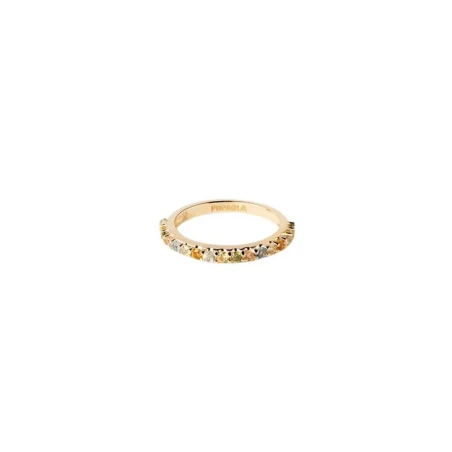 Anillo PdPaola Rainbow Plata Baño Oro y Circonitas Multicolor AN01-C07