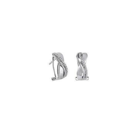 Pendientes Vidal&Vidal Baño Rodio y Circonitas Blancas R2870A