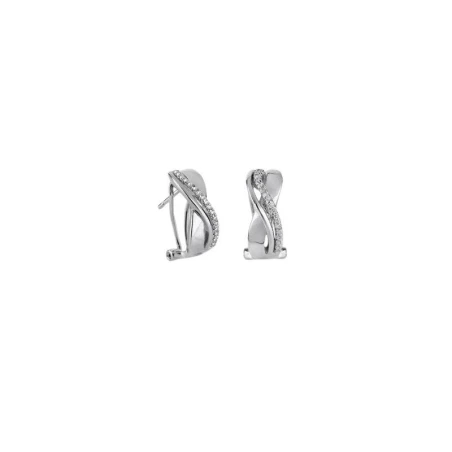Pendientes Vidal&Vidal Baño Rodio y Circonitas Blancas R2870A