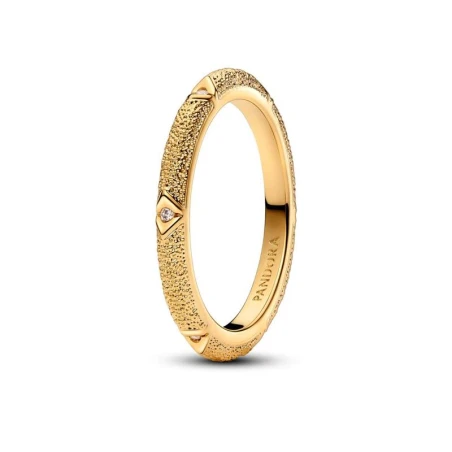 Anillo Pandora Me Textura y Gemas Baño Oro 163322C01