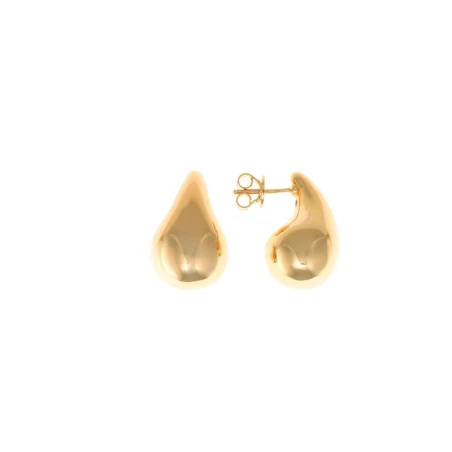 Pendientes Salvatore Pera Plata Baño Oro 112A0324