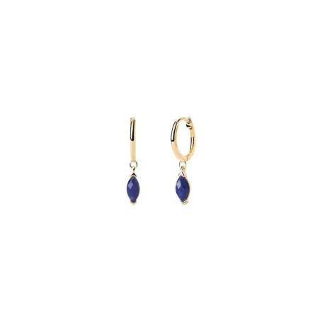 Pendientes PdPaola Nomad Aro Plata Baño Oro y Lapislázuli AR01-A09-U