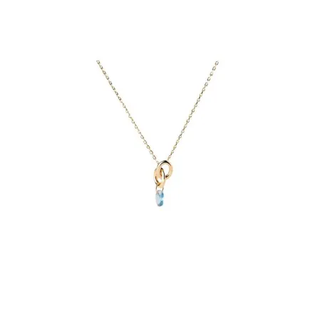 Gargantilla PdPaola Lily Círculos Plata Baño Oro y Circonita Azul CO01-842-U