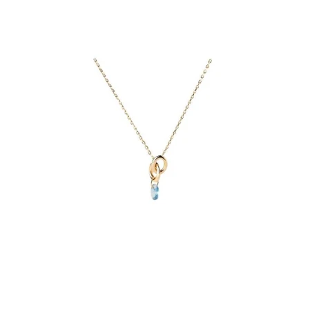 Gargantilla PdPaola Lily Círculos Plata Baño Oro y Circonita Azul CO01-842-U