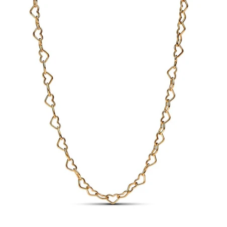 Collar Pandora Corazones Unidos Baño Oro 363334C00