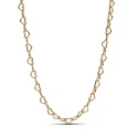 Collar Pandora Corazones Unidos Baño Oro 363334C00