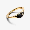 Anillo Pandora Me Mitad Sello Esmaltado Baño Oro 163325C01