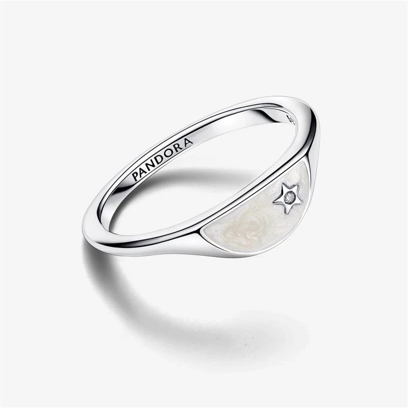 Anillo Pandora Me Mitad Sello Esmaltado 193325C01