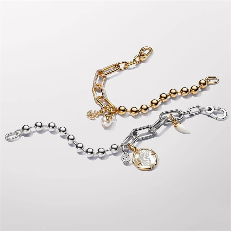 Anchor 14k gold-plated mini dangle with clear cubic zirconia