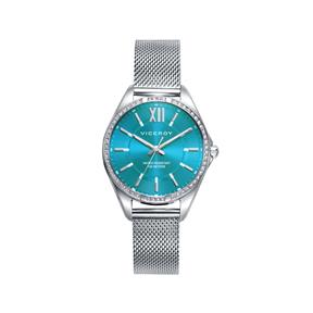 Pack Pulsera y Reloj Viceroy Chic Mujer Plateado y Turquesa Analógico 401184-63