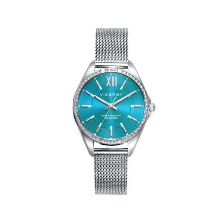 Pack Pulsera y Reloj Viceroy Chic Mujer Plateado y Turquesa Analógico 401184-63