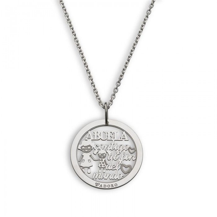 Colgante con cadena T'ADORO Abuela contigo al fin del mundo