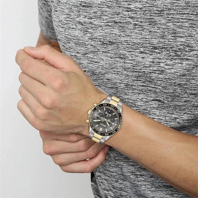 Reloj Boss Runner Plateado y Dorado Cronógrafo Hombre 1514144