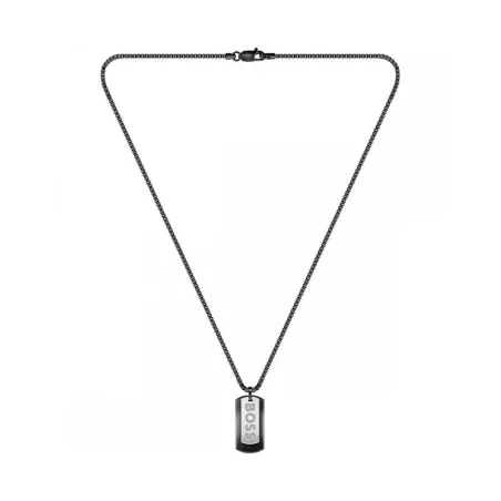 Gargantilla Boss Devon Acero Inoxidable Negro Hombre 1580577