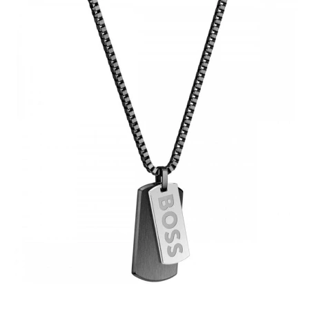 Gargantilla Boss Devon Acero Inoxidable Negro Hombre 1580577