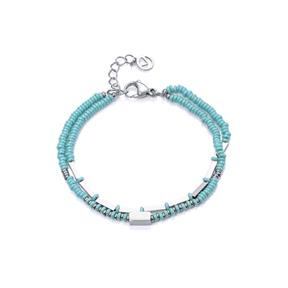 Pulsera Viceroy Fashion Acero Inoxidable y Cuentas Azul Turquesa 14173P01016