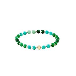 Pulsera Agatha Paris Nightfall Piedras Verdes y Baño oro 02480331-658-TU