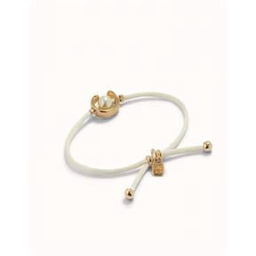 Pulsera UNOde50 Baño Oro, Hilo Crema y Perla PUL2505CREORO0M 2