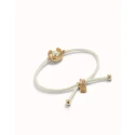Pulsera UNOde50 Baño Oro, Hilo Crema y Perla PUL2505CREORO0M