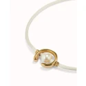 Pulsera UNOde50 Baño Oro, Hilo Crema y Perla PUL2505CREORO0M