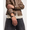 Pulsera UNOde50 Ser Natural Piel Trenzada Negra y Baño Plata PUL2455NGRMTL0L
