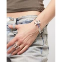 Pulsera UNOde50 Libélula Baño Plata y Cristales Azules PUL2475AZUMTL0M