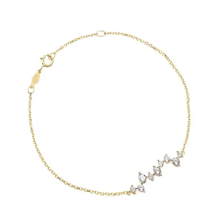 Pulsera Facco Oro Amarillo 9kt y Circonitas Blancas 770612