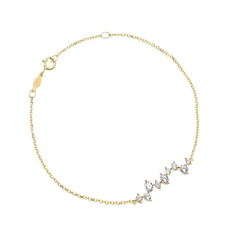 Pulsera Facco Oro Amarillo 9kt y Circonitas Blancas 770612
