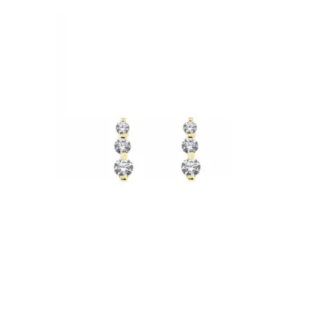 Pendientes Facco Oro Amarillo 9kt y 3 Circonitas blancas 719840