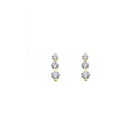 Pendientes Facco Oro Amarillo 9kt y 3 Circonitas blancas 719840