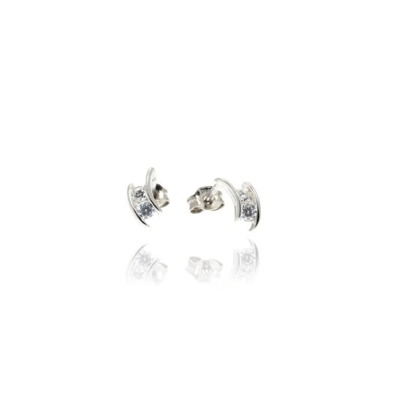 Pendientes Facco Oro Blanco 9kt y Circonitas blancas 757144