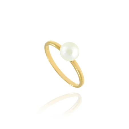 Anillo Facco Oro Amarillo 9kt y Perla Blanca 764142