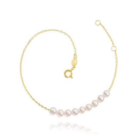 Pulsera Facco Oro Amarillo 9Kt y Perlas Blancas 771203