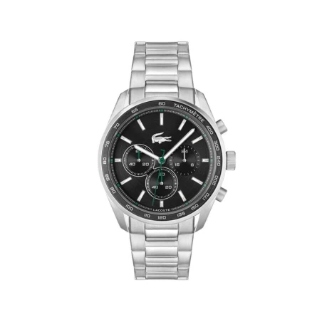 Reloj Lacoste Vancouver Plateado y Negro Cronógrafo Hombre 2011347
