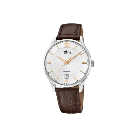 Reloj Lotus Classic Strap Marrón y Plateado Analógico Hombre 18402/H