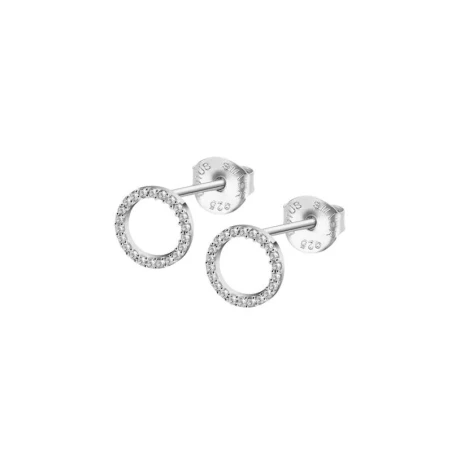Pendientes Lotus Silver Círculos Plata y Circonitas LP3671-4/1