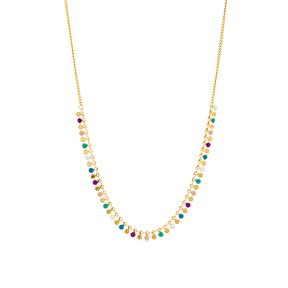 Collar Lux by Lux Haraim Acero Baño Oro y Piedras Multicolor SGNM07562600