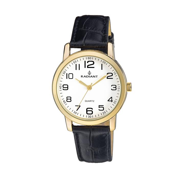 Reloj Radiant New Grand Hombre Analógico Negro y Dorado RA281603