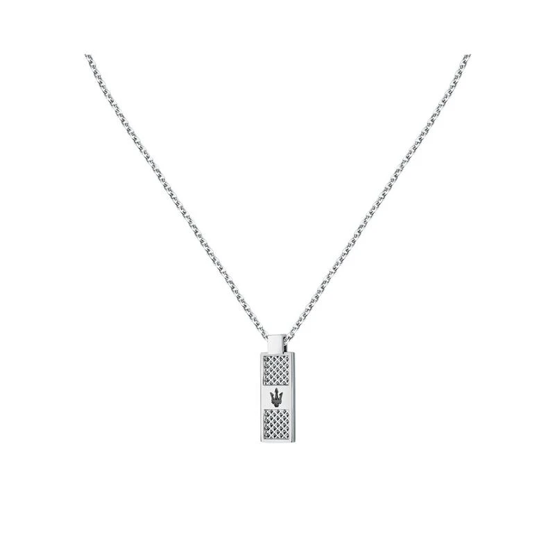 Collar Maserati Iconic Hombre Acero Inoxidable Plateado JM423AVD20