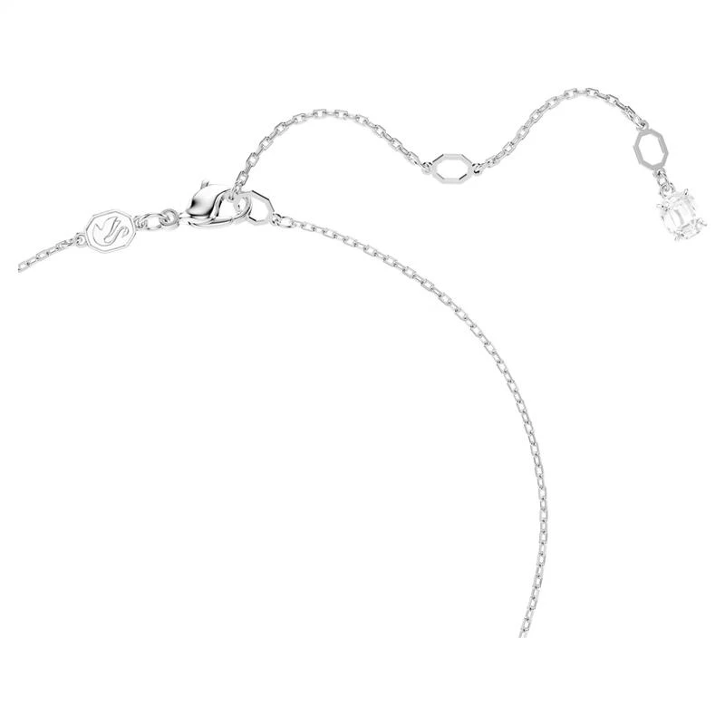 Gargantilla Swarovski Hyperbola Baño Rodio y Cristales Blancos 5689723