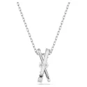 Gargantilla Swarovski Hyperbola Baño Rodio y Cristales Blancos 5689723