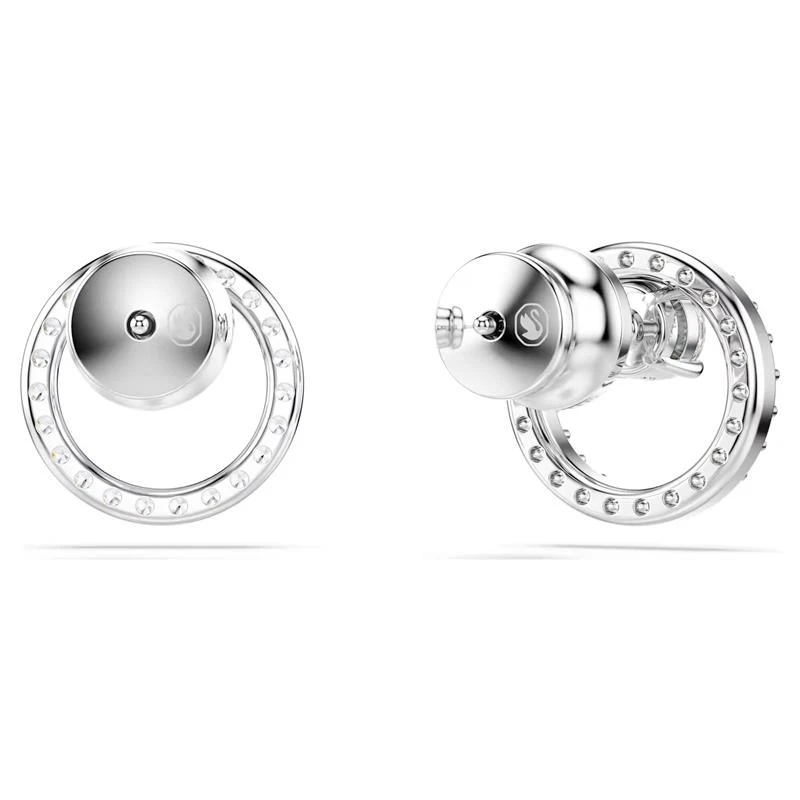 Pendientes Swarovski Constella Círculo Baño Rodio y Cristales Blancos 5692262